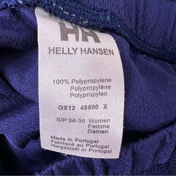 Helly Hansen Navy Blue Thermal Base Layer Size Small Outdoor Hiking Activewear - Picture 7 of 8